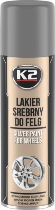 K2 SILVER LACQUER FOR WHEELS RALLY 500 ml - strieborný lak na kolesá