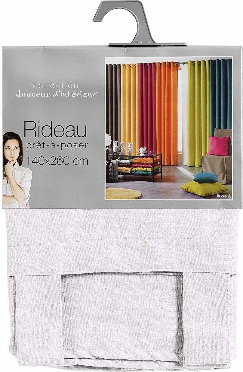 Douceur d'intérieur Závěs na poutka Essentiel 140 × 260 cm, bílý