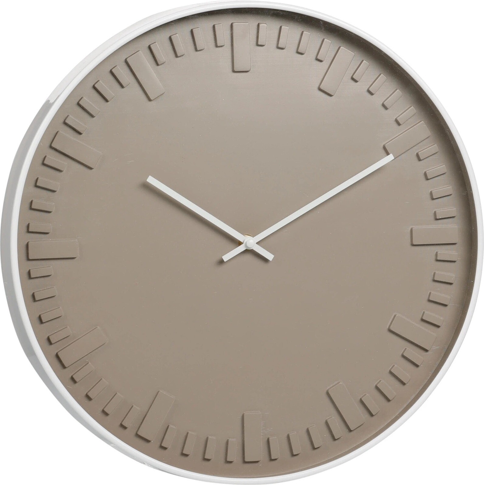 Home Styling Collection Elegantní nástěnné hodiny s bílým rámem, průměr 40 cm
