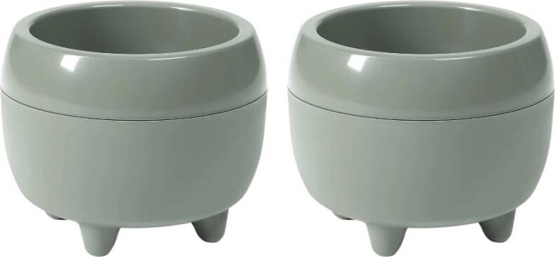 Lamela Květináč MONA 23 cm, šedo - zelený, set 2 ks
