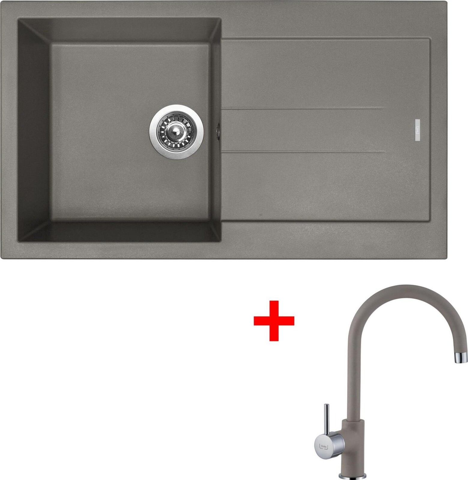Sinks Amanda 860 Truffle + Vitalia GR
