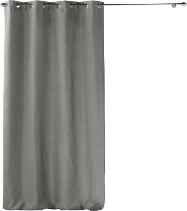 Douceur d'intérieur Závěs s kroužky VELVET, izolační, 135 × 260 cm, šedý