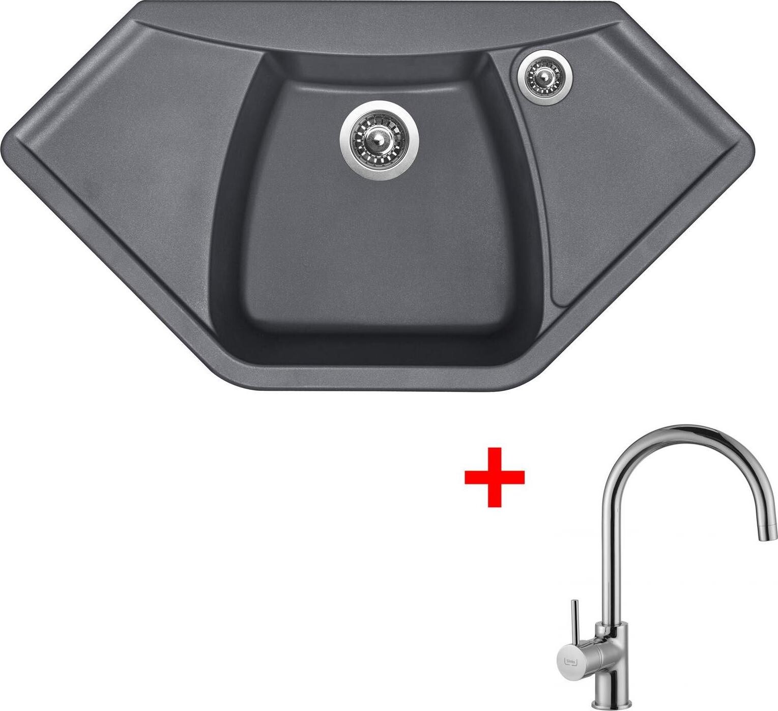 Sinks Naiky 980 Titanium + Vitalia