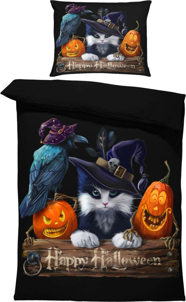 IMPAR Obliečky Happy Halloween, 140 × 200 cm + 90 × 70 cm