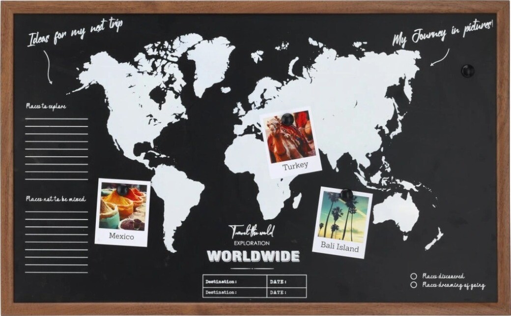 H&L Magnetická nástěnná tabule World 78 × 48 cm