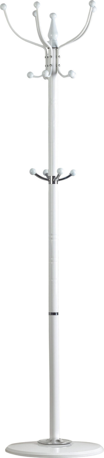 ModernHome GH-8010 Stojací vešiak s podstavcom na oblečenie, kov, biely