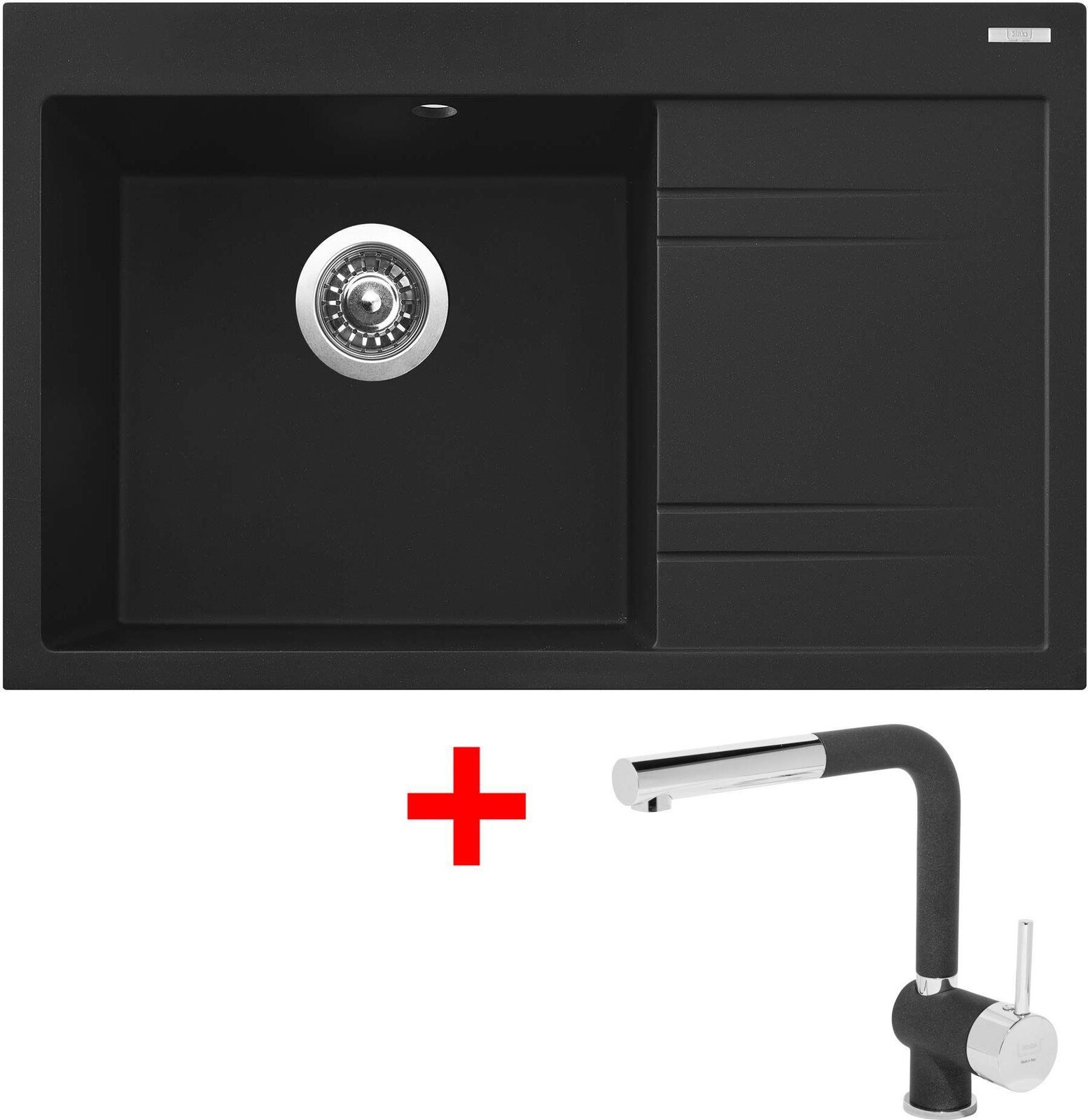 Sinks Rim 780 L Metalblack + Mix 3 P GR