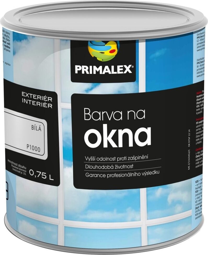 PPG Primalex na okna 0,75 l, bílá