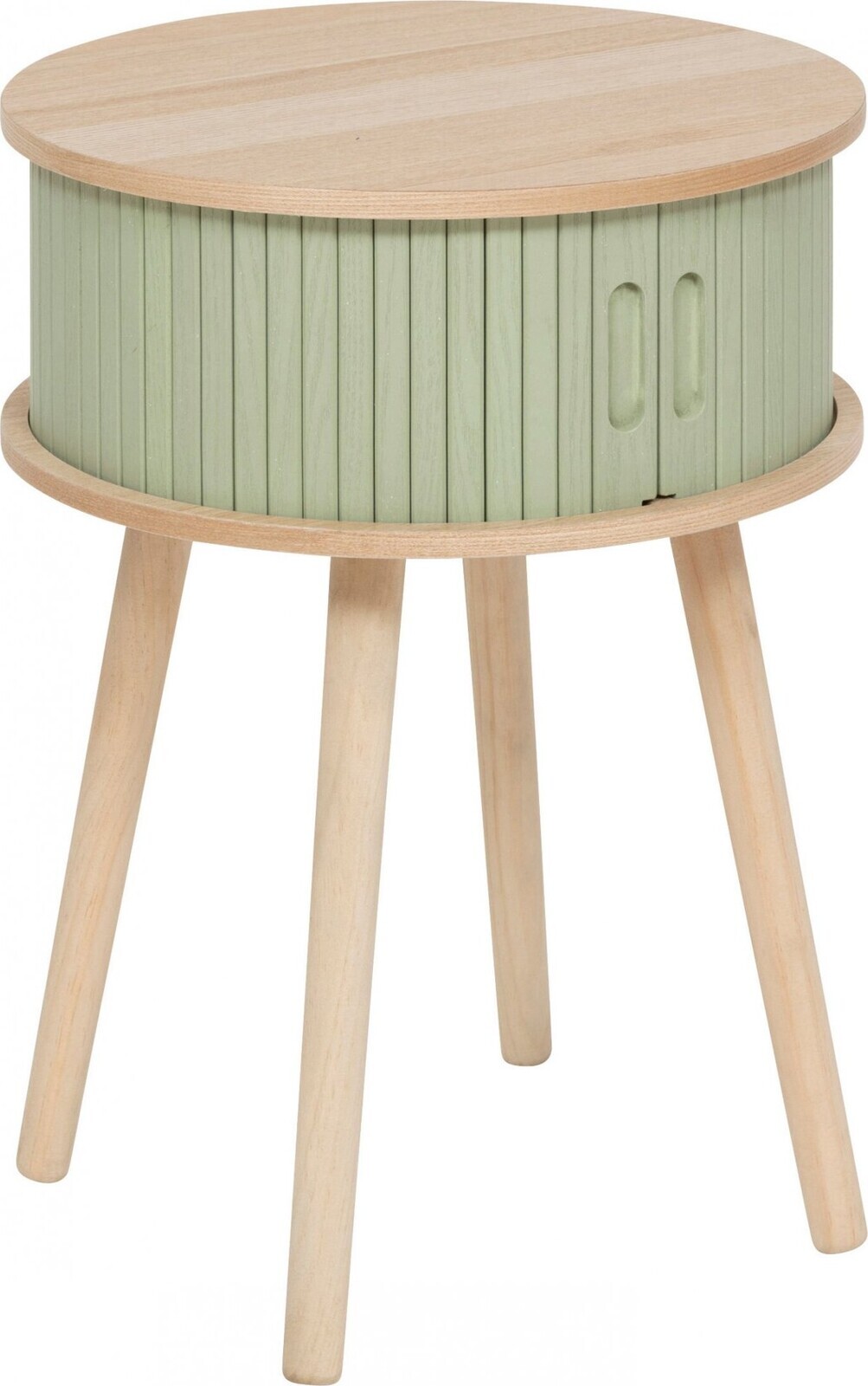 Atmosphera Nysos Nočný stolík s 2 dvierkami, priemer 40 cm, zelený