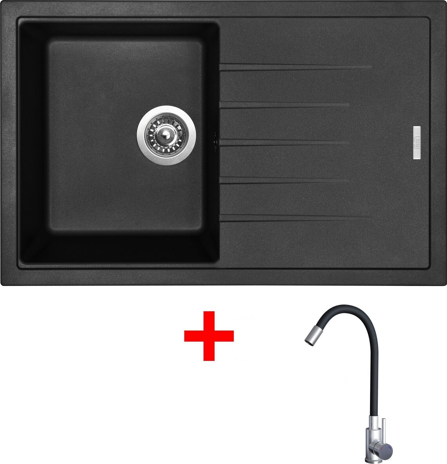 Sinks Best 780 Pureblack + Elasta nerez/černý