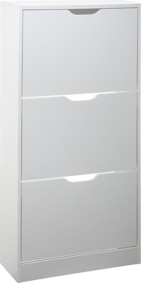 5five Simply Smart Komoda na topánky úzka, 60 × 24 × 118 cm, biela