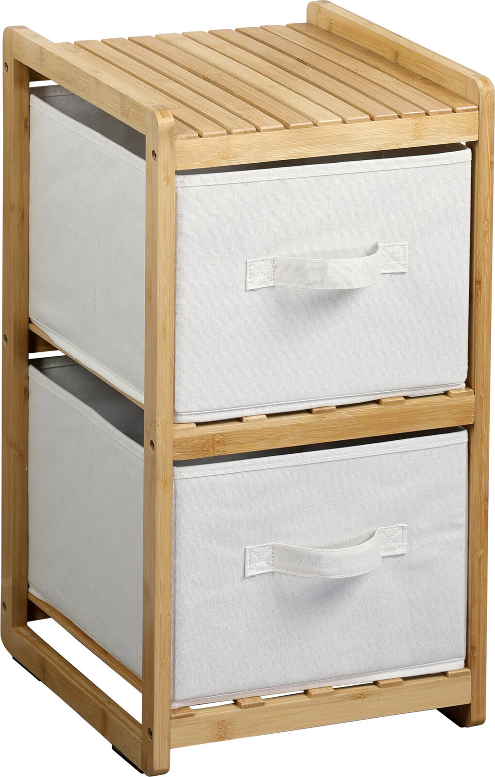 KESPER Bambusový regál se dvěma úložnými boxy 29,5 × 33,5 × 57 cm