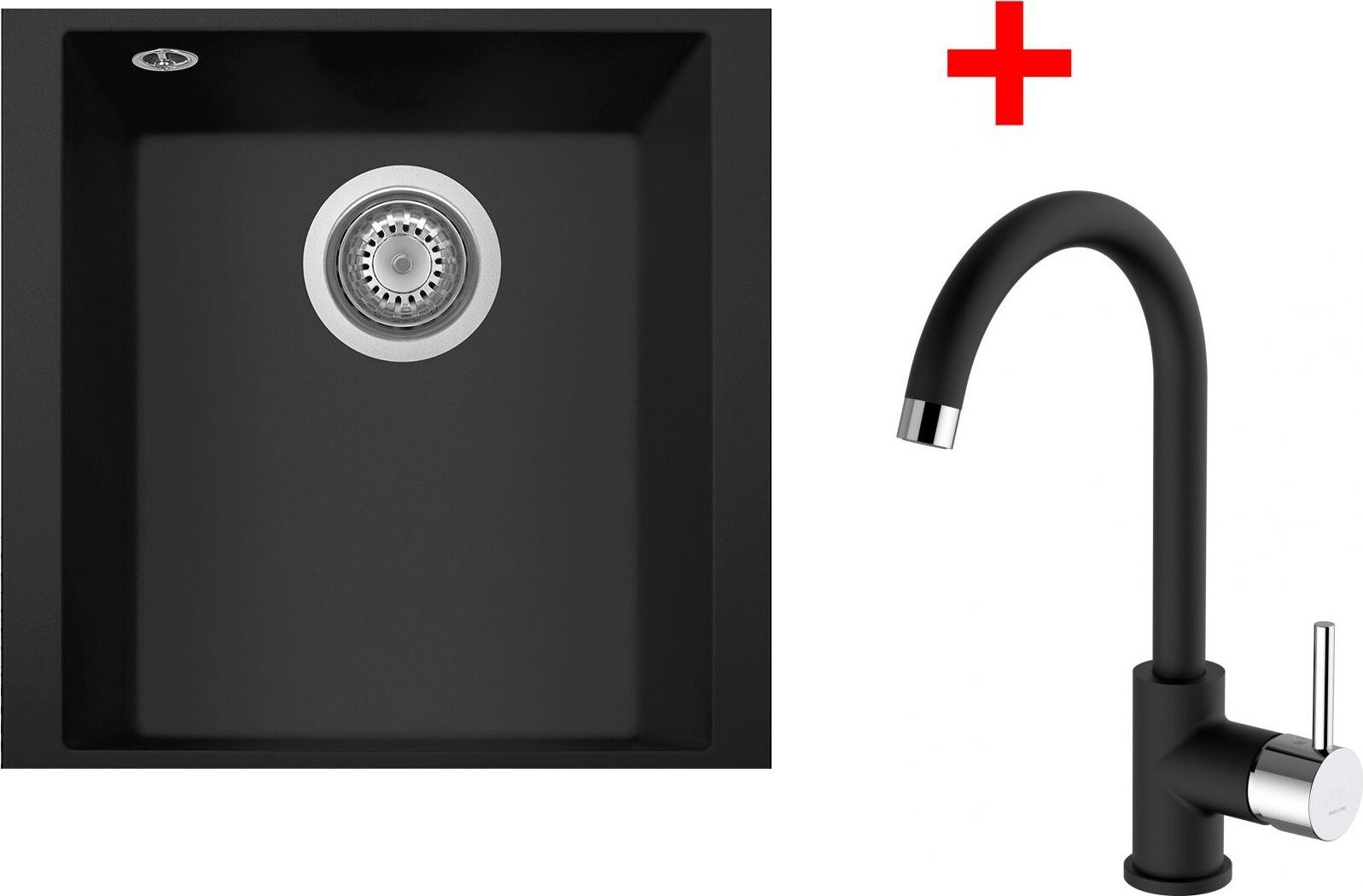 Sinks Cube 340U Nanoblack + Mix 35 Nanoblack