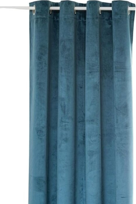 Atmosphera Velurový zatemňovací závěs Thea, 140 × 260 cm, modrý