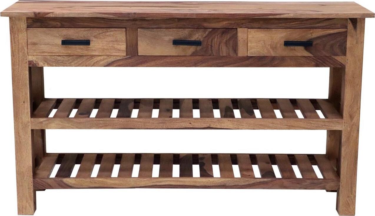 LAKŠMI Konzolový stôl Rami 130 × 76 × 35 z indického masívu palisander – only stain