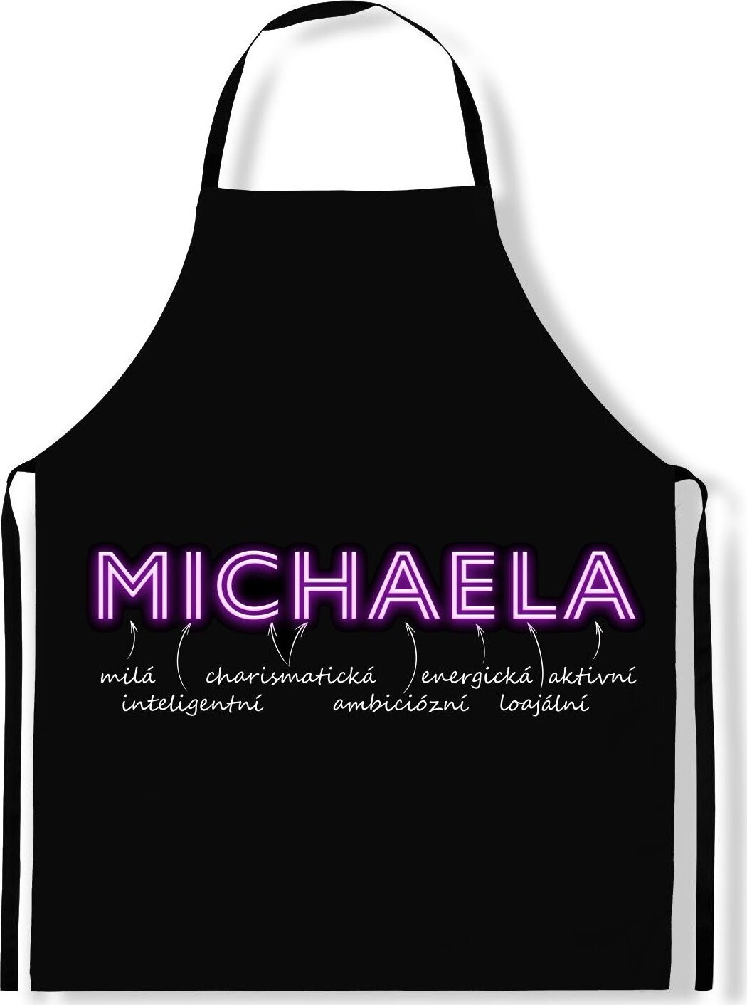 IMPAR Zástěra Ženská jména Neon, Michaela