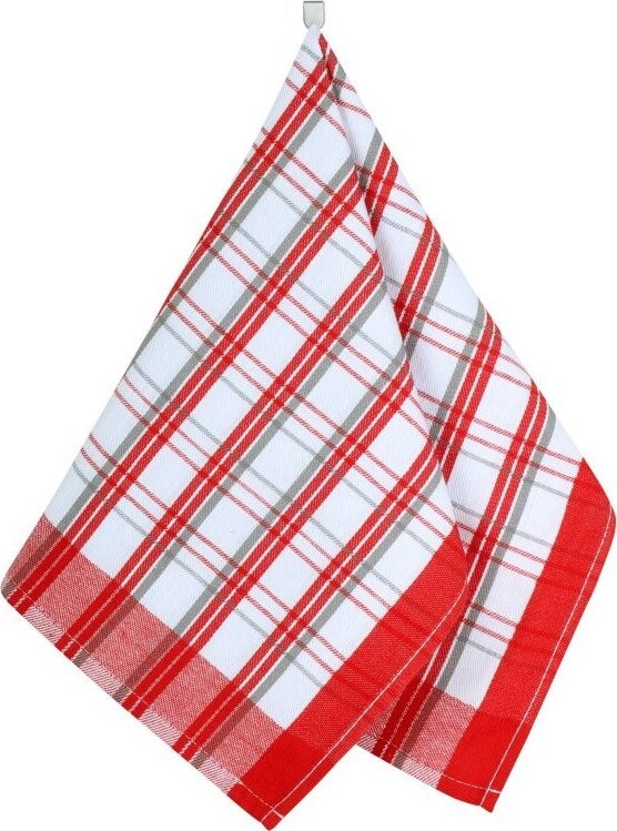 BELLATEX Utěrka 1 ks, 50 × 70 cm, 401 kostka červená