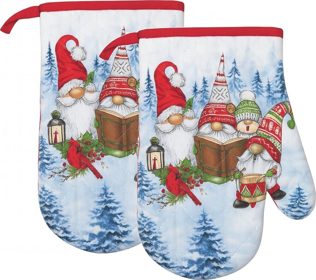 DuraHome Rukavice kuchyňská, OM07, vánoční 2 ks, 3 skřítci a dítě