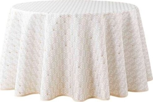 Douceur d'intérieur Kulatý ubrus s lesklým vzorem 180 cm, natural