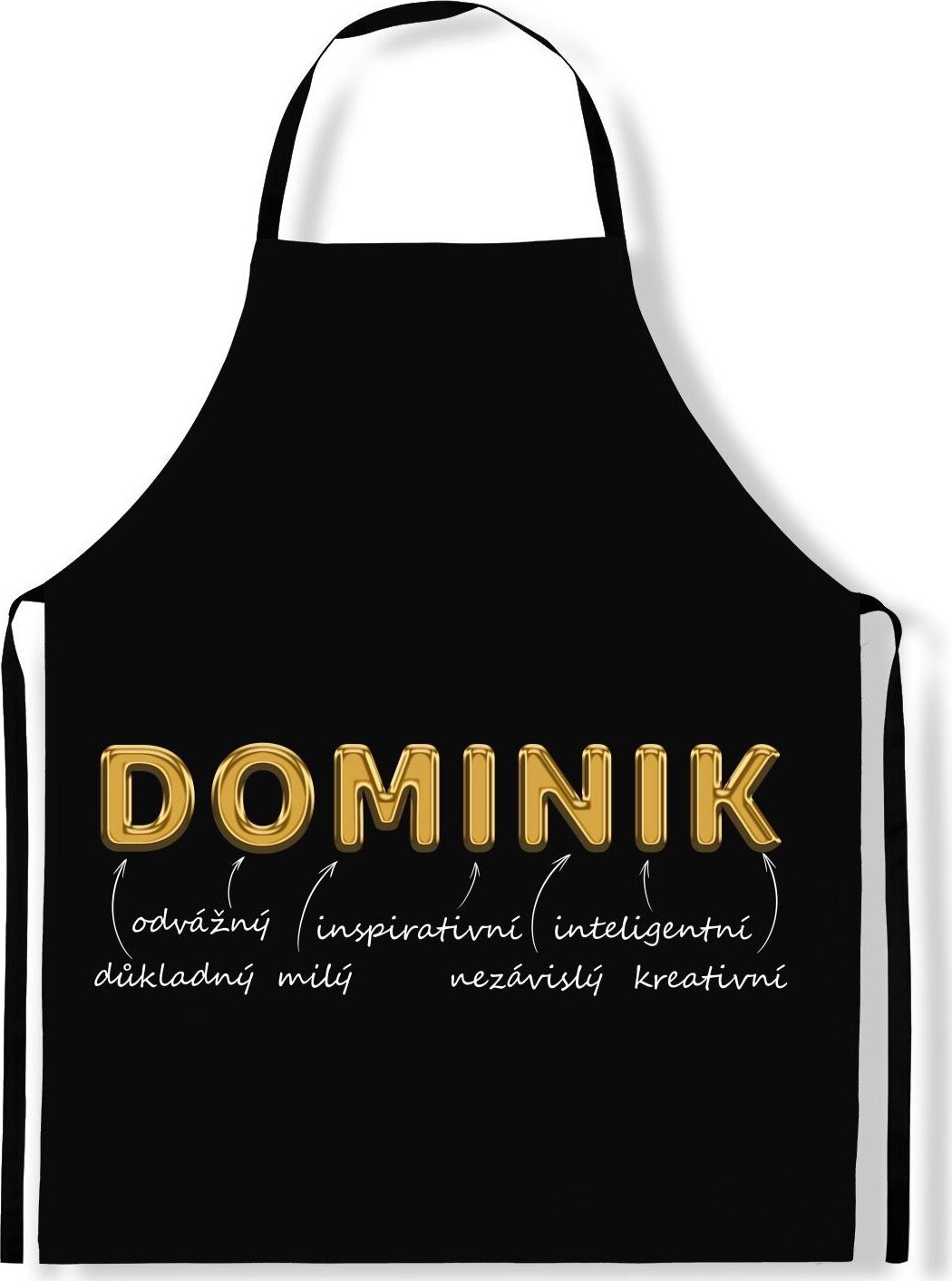 IMPAR Zástěra Mužská jména Gold, Dominik