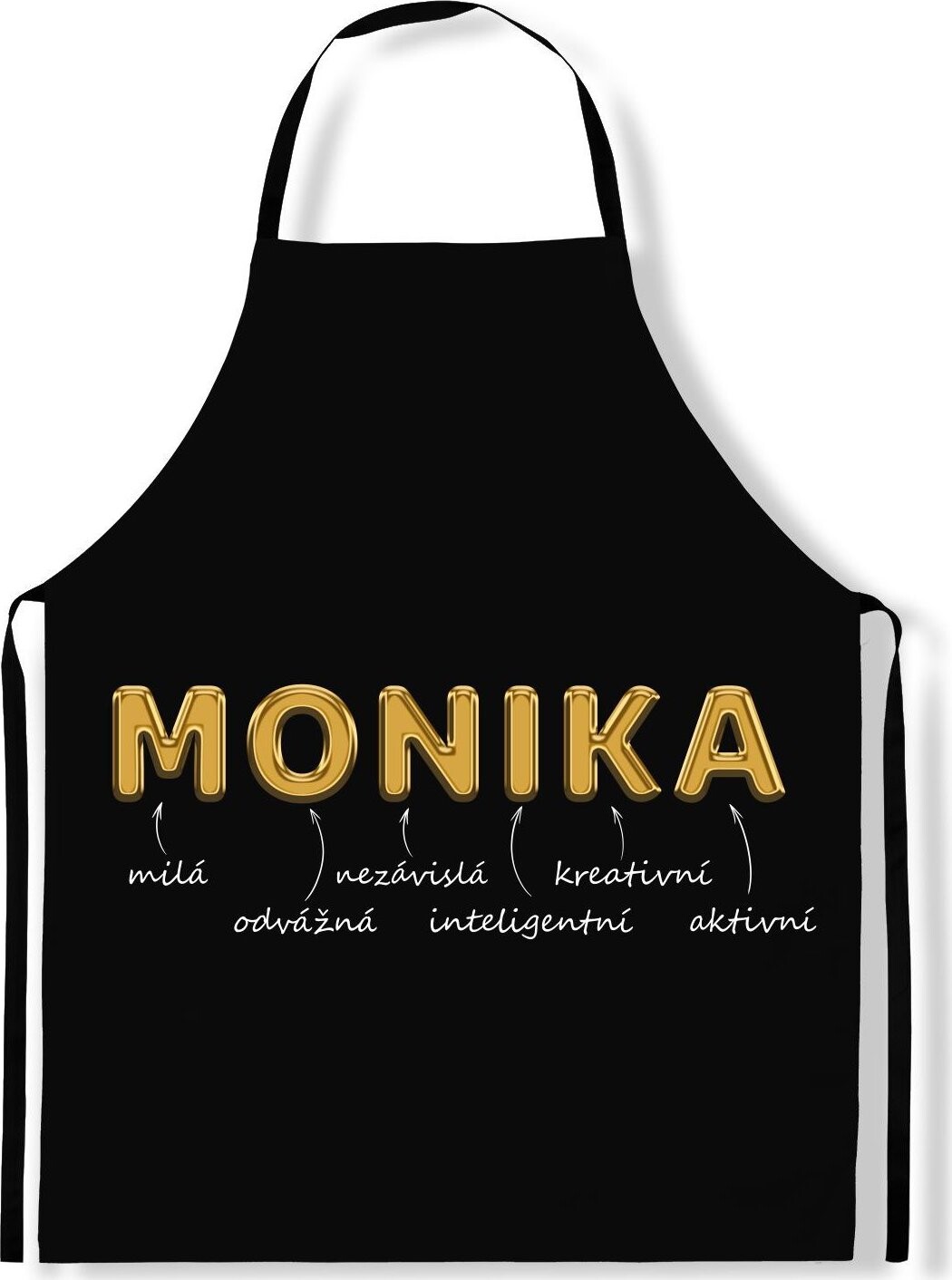 IMPAR Zástěra Ženská jména Gold, Monika