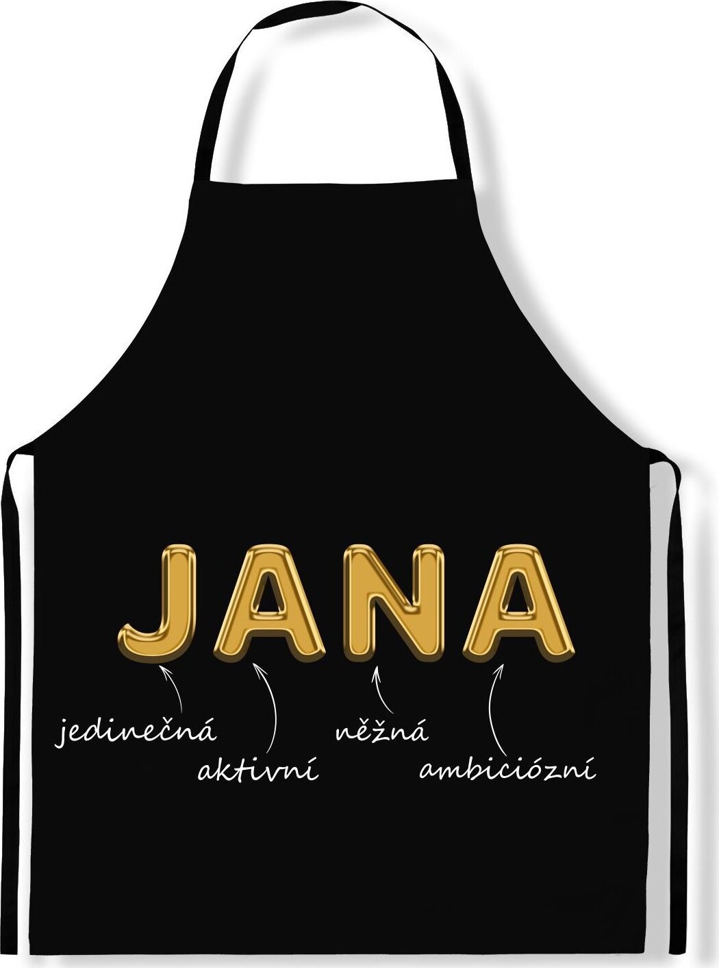 IMPAR Zástěra Ženská jména Gold, Jana