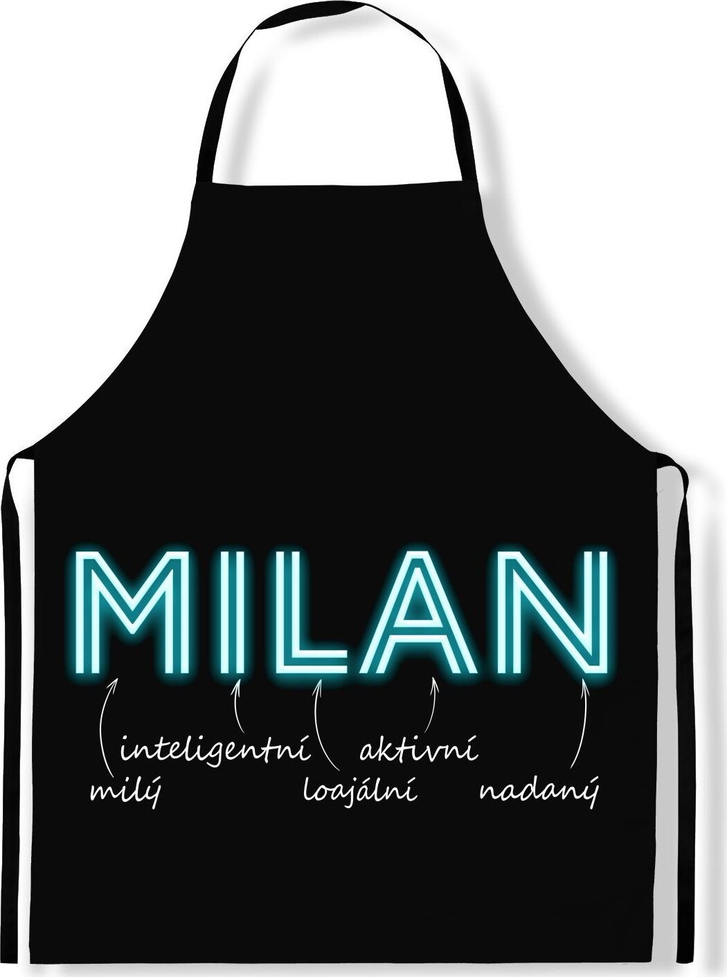 IMPAR Zástěra Mužská jména Neon, Milan