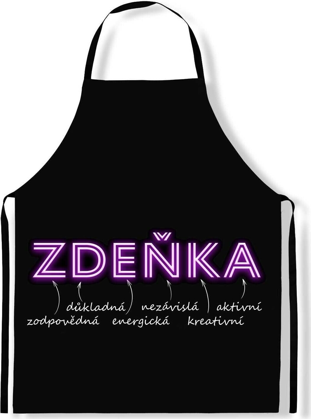 IMPAR Zástěra Ženská jména Neon, Zdeňka