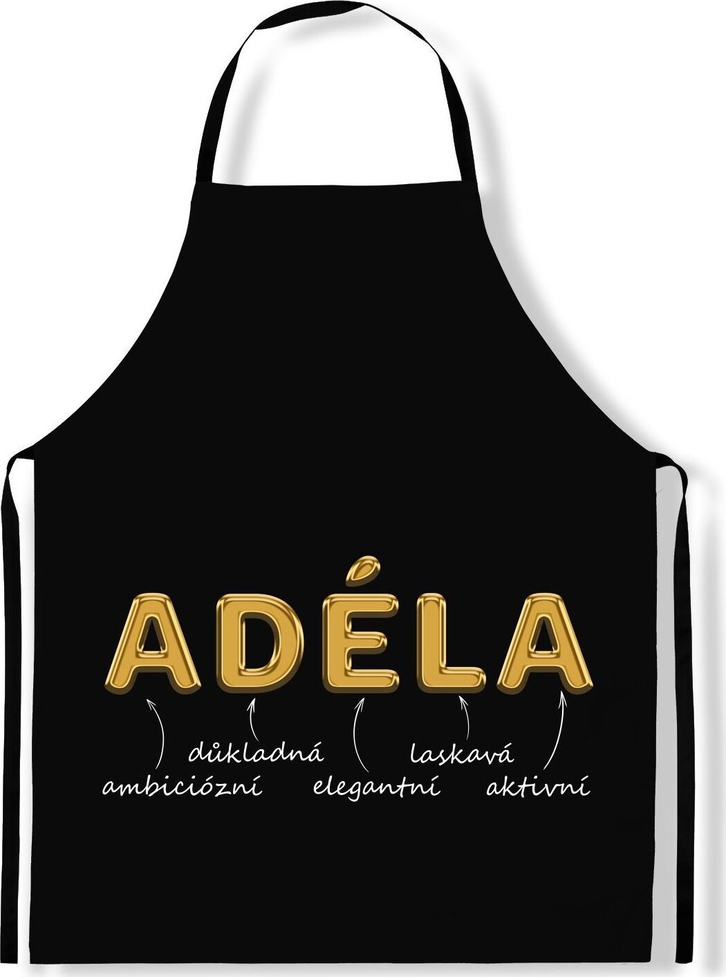 IMPAR Zástěra Ženská jména Gold, Adéla