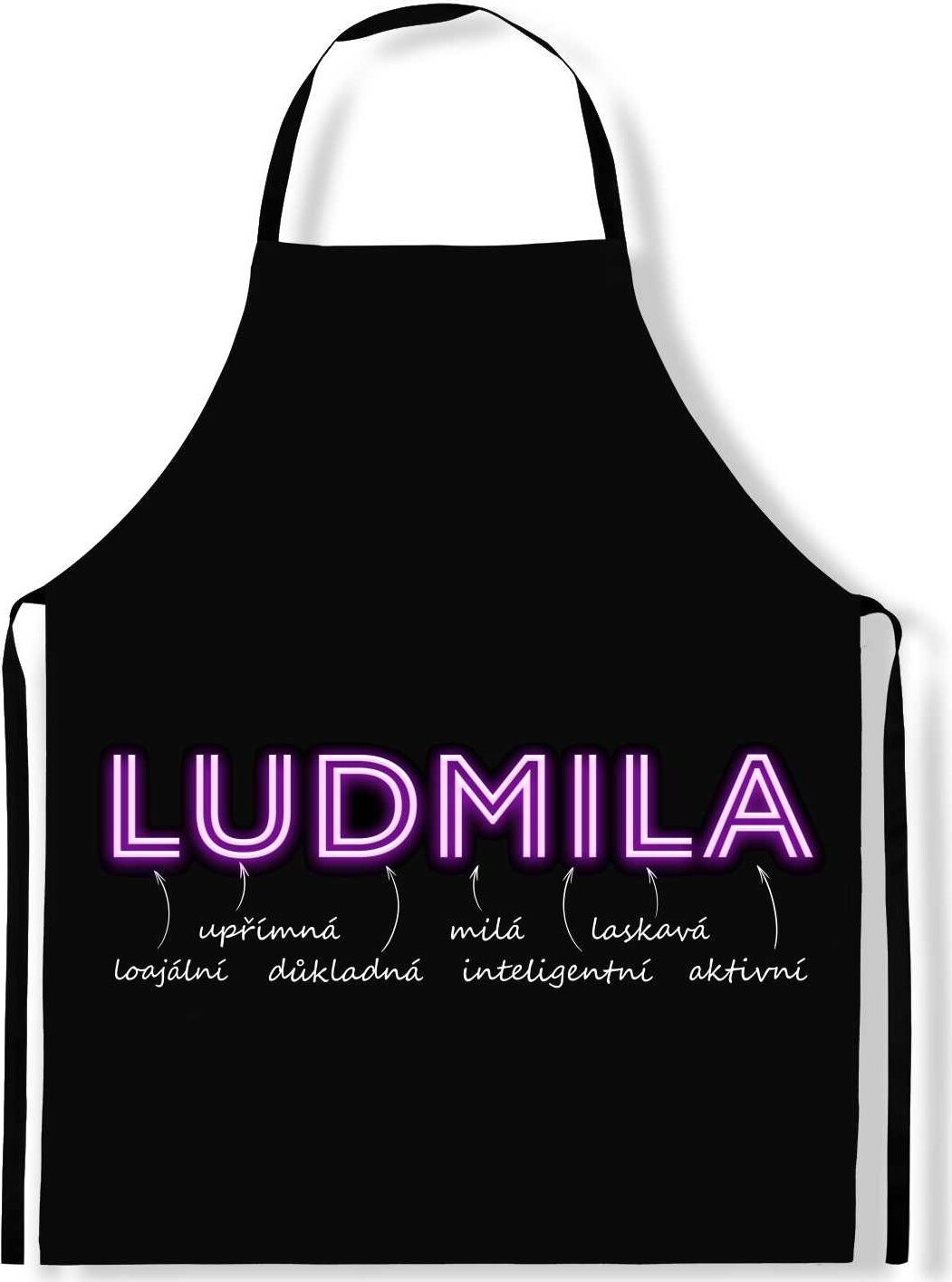 IMPAR Zástěra Ženská jména Neon, Ludmila