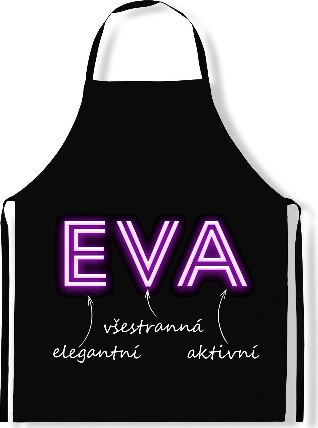 IMPAR Zástěra Ženská jména Neon, Eva