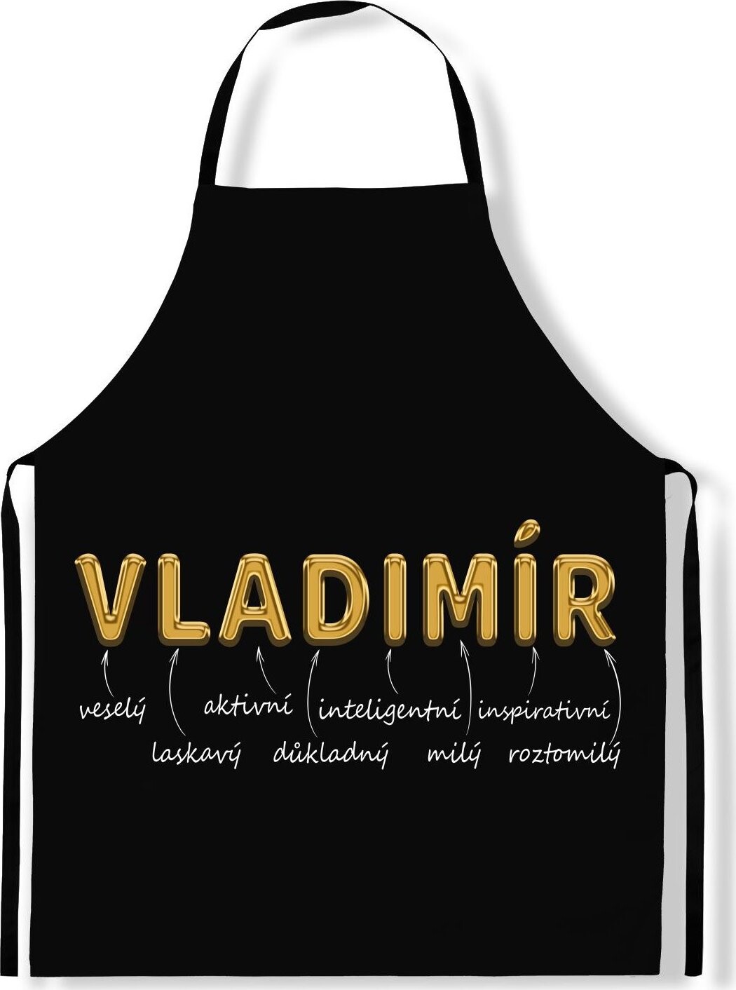 IMPAR Zástěra Mužská jména Gold, Vladimír