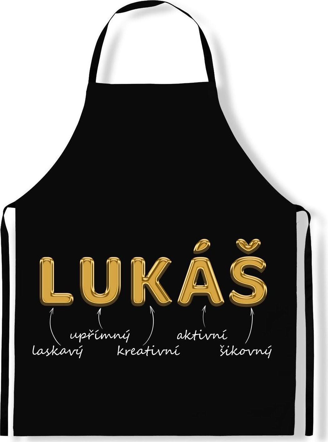 IMPAR Zástěra Mužská jména Gold, Lukáš