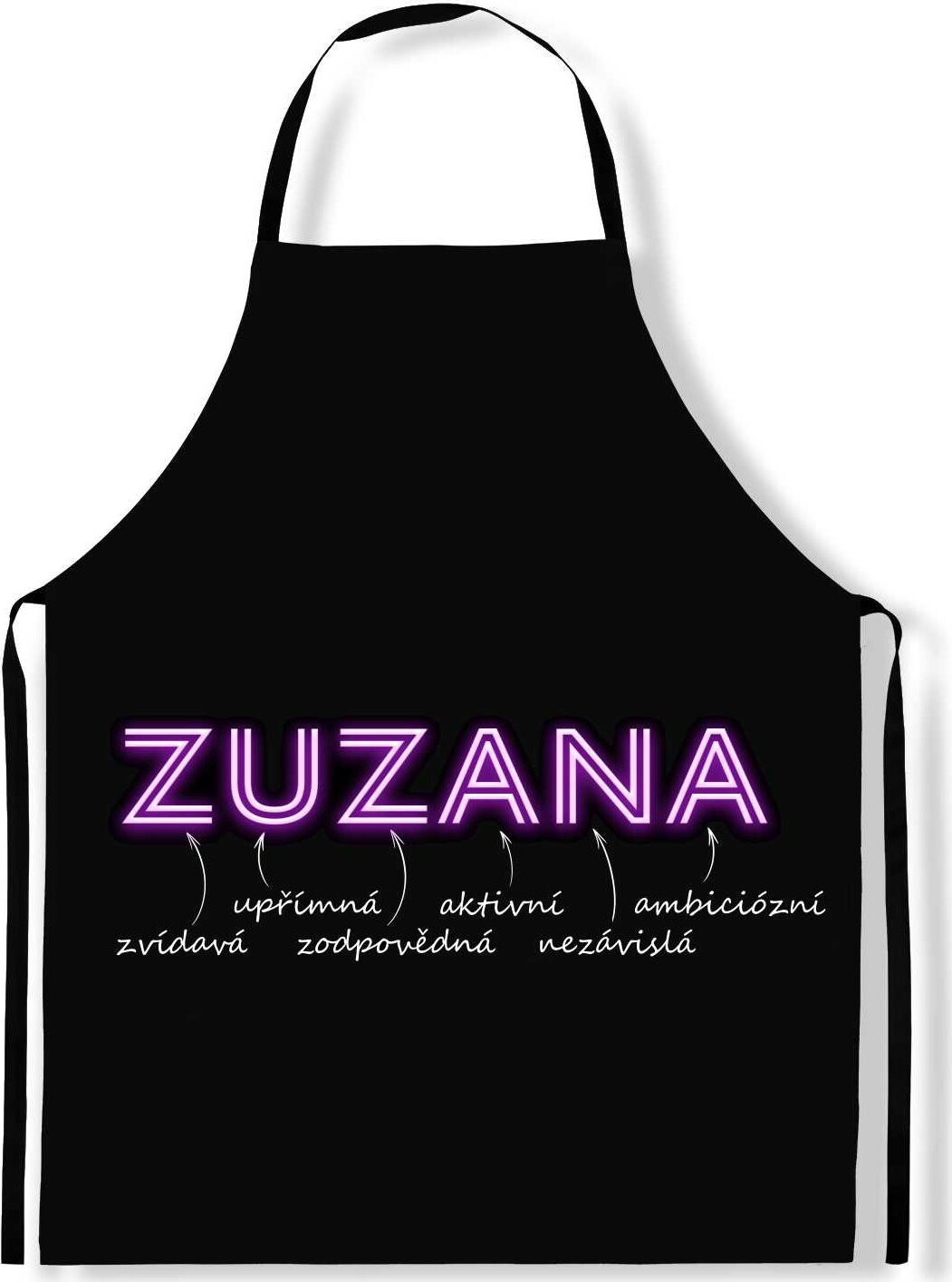 IMPAR Zástěra Ženská jména Neon, Zuzana