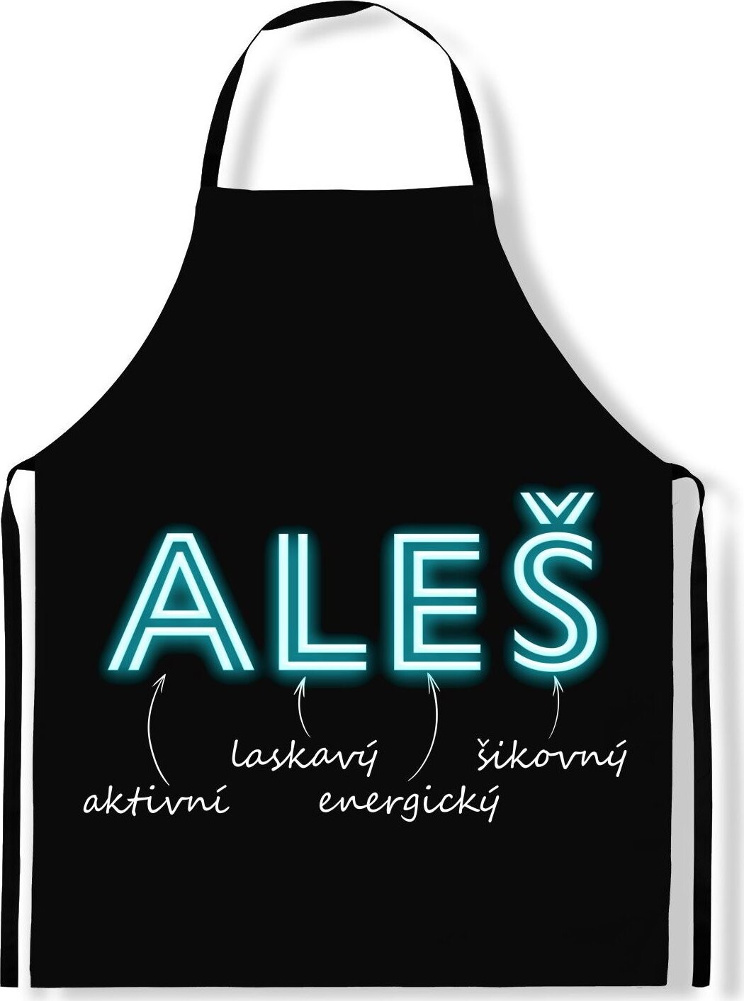 IMPAR Zástěra Mužská jména Neon, Aleš