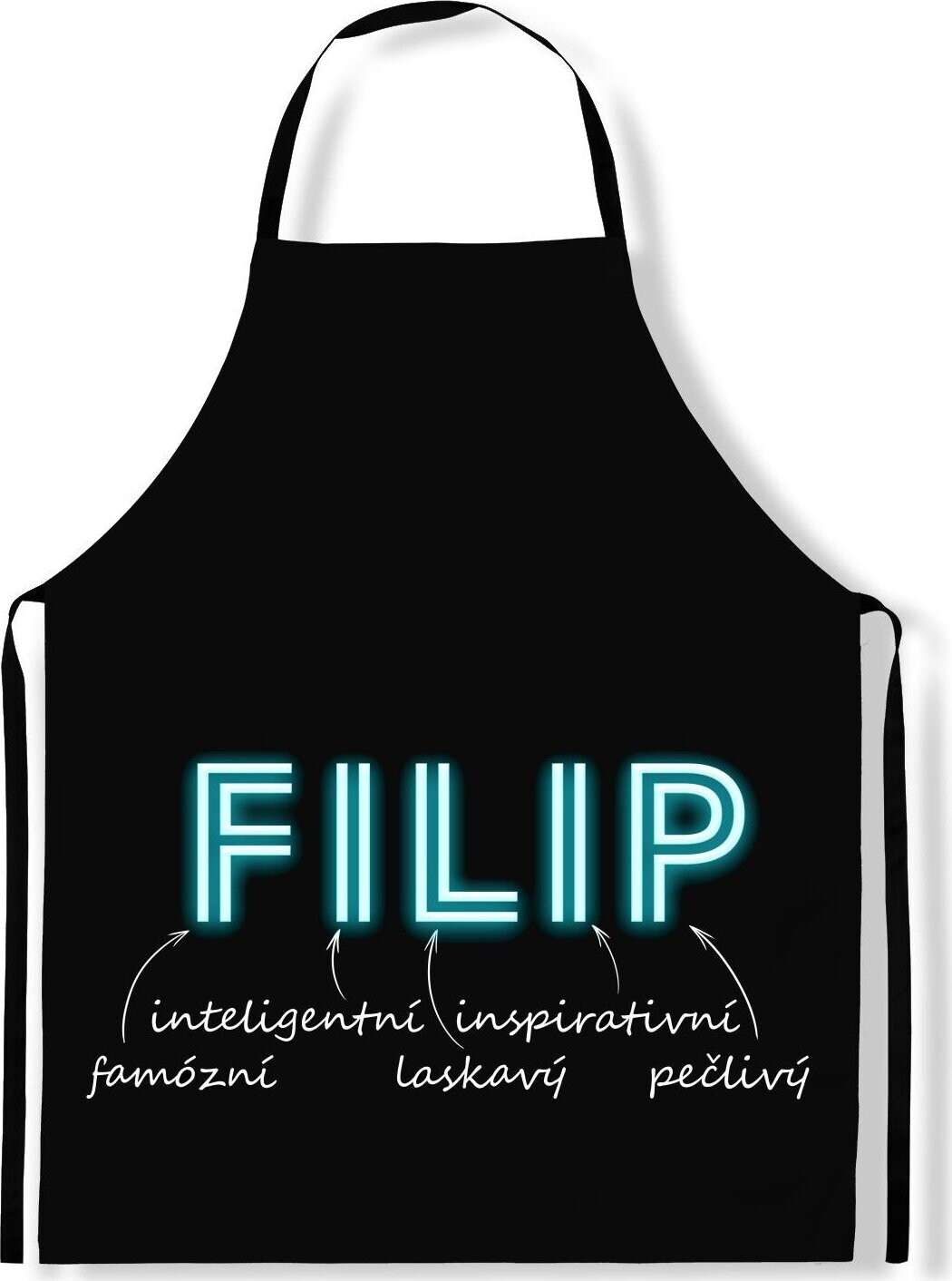 IMPAR Zástěra Mužská jména Neon, Filip