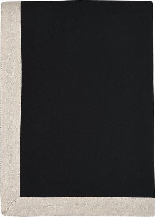 Stof Bavlněný ubrus s lemovkou Duo 140 × 200 cm, černý
