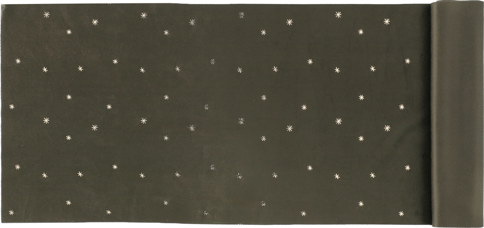 Winteria Běhoun na stůl 35 × 100 cm, sametový se zlatými hvězdami
