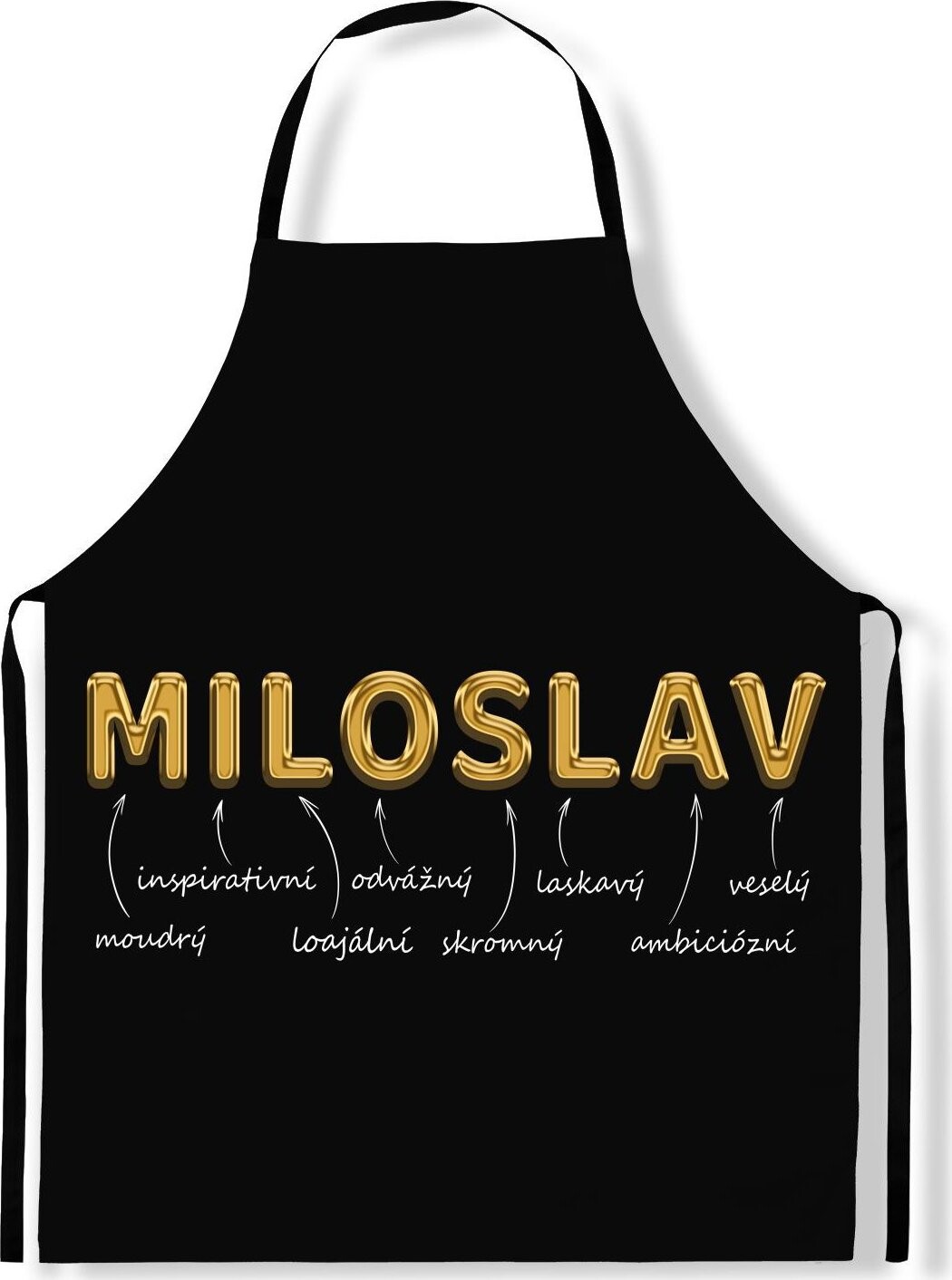 IMPAR Zástěra Mužská jména Gold, Miloš
