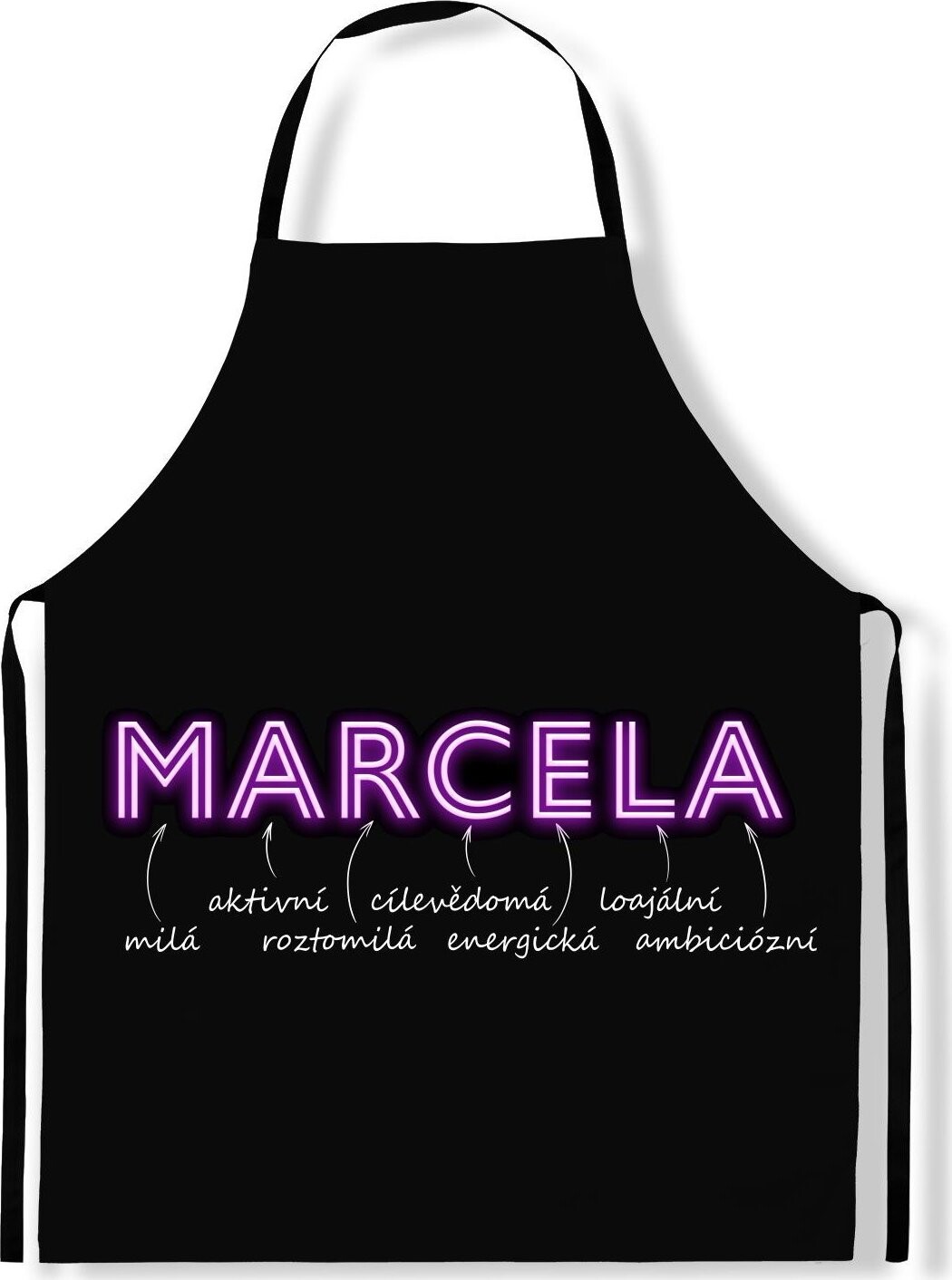IMPAR Zástěra Ženská jména Neon, Marcela