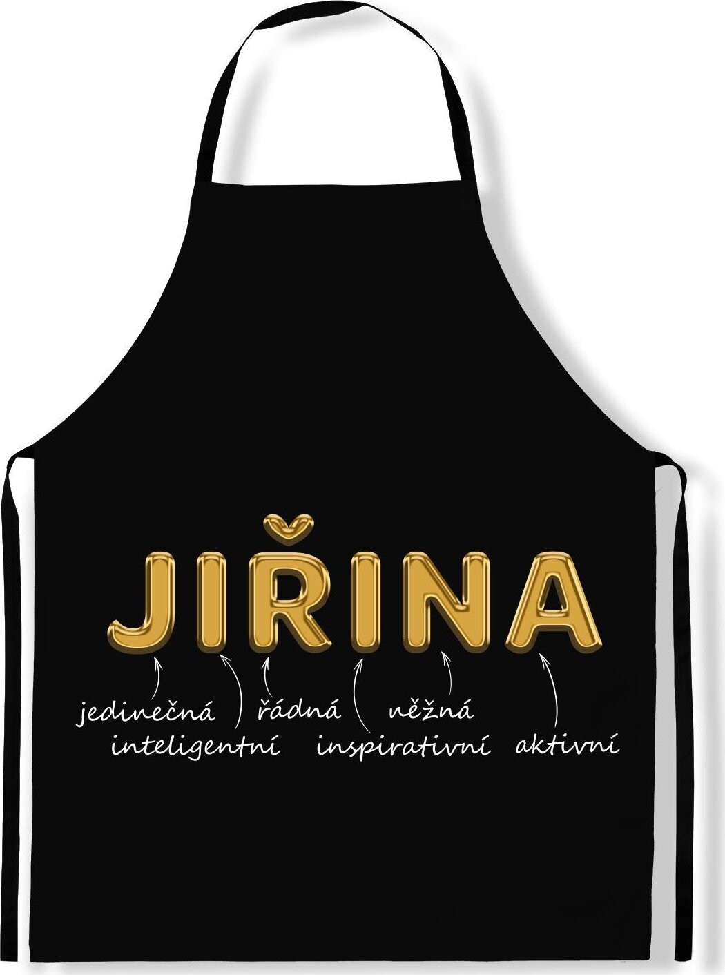 IMPAR Zástěra Ženská jména Gold, Jiřina