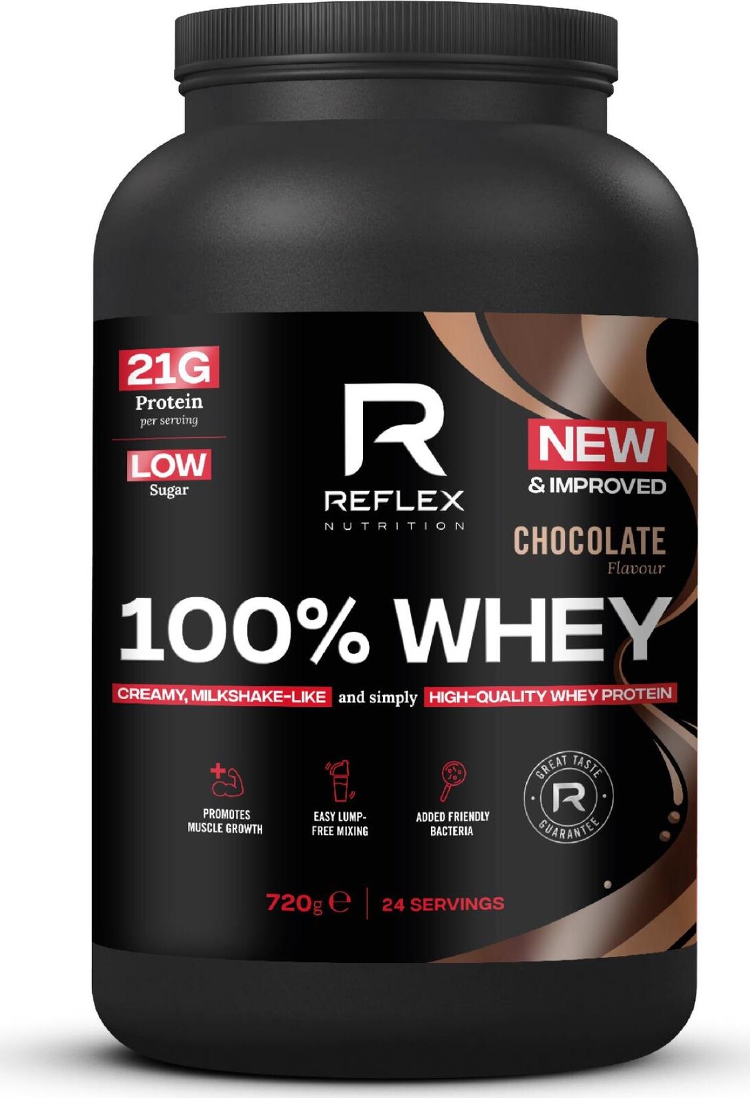 Reflex 100 % Whey Protein 720 g, čokoláda