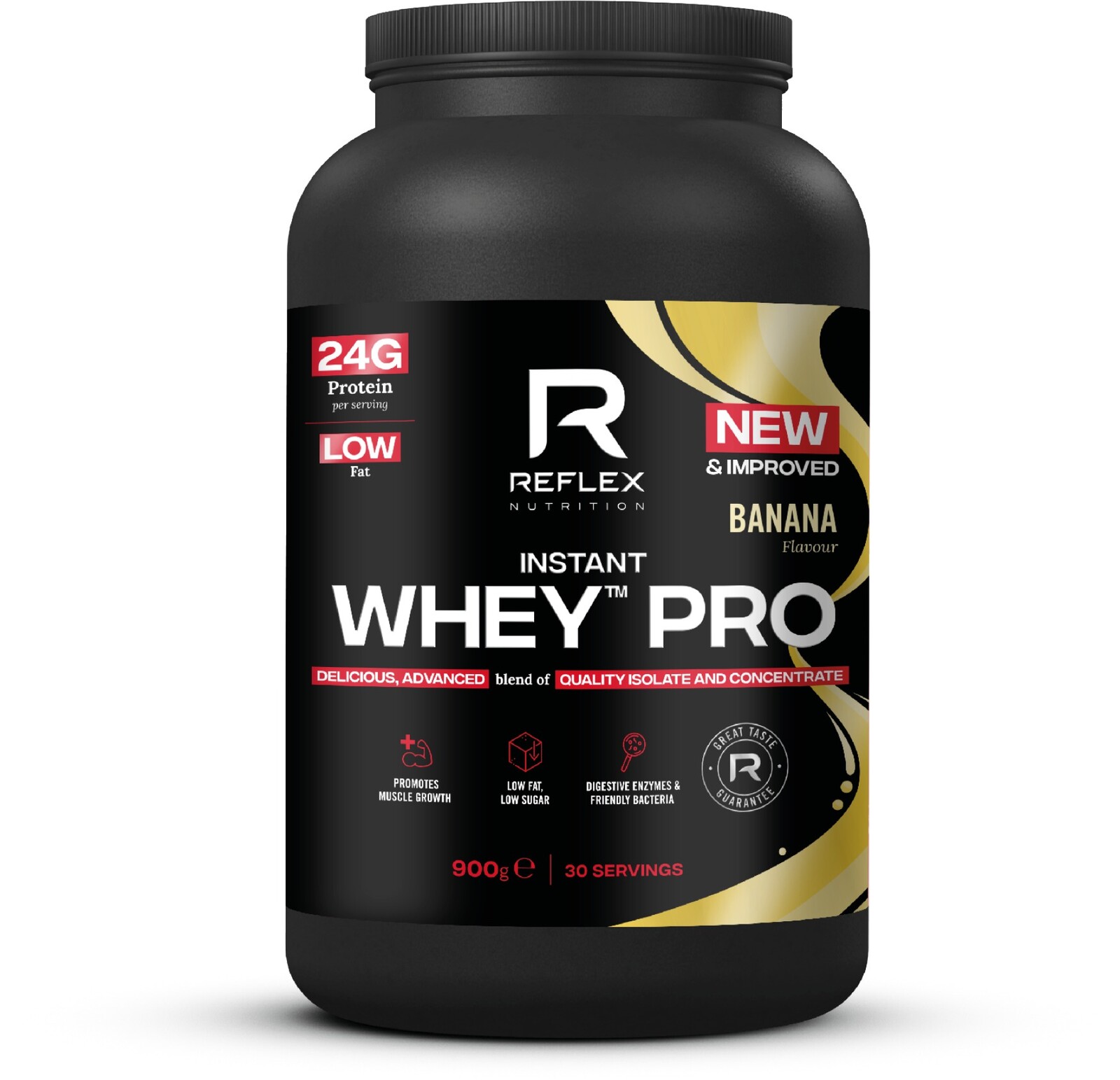 Reflex Instant Whey PRO 900 g, banán