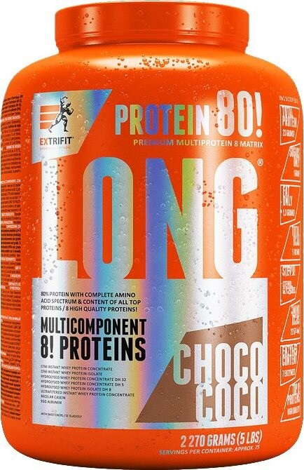Extrifit Long 80 Multiprotein, 2270g, choco coco