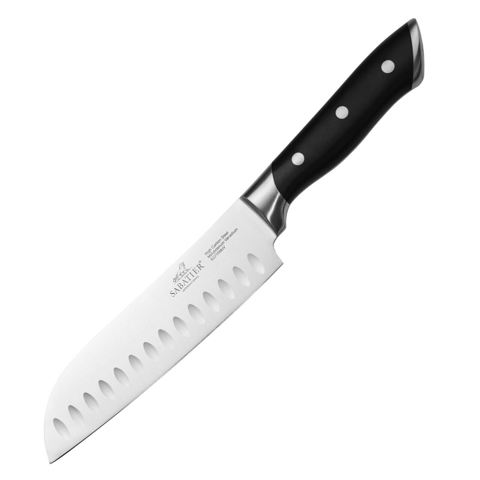 Santoku knife HERCULES INOX 18 cm, nerezové nity, Lion Sabatier