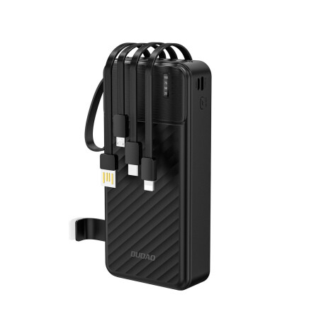 Dudao K11 Pro Power Bank 20000mAh + kábel USB / USB-C / Lightning / Micro USB 10W, čierny