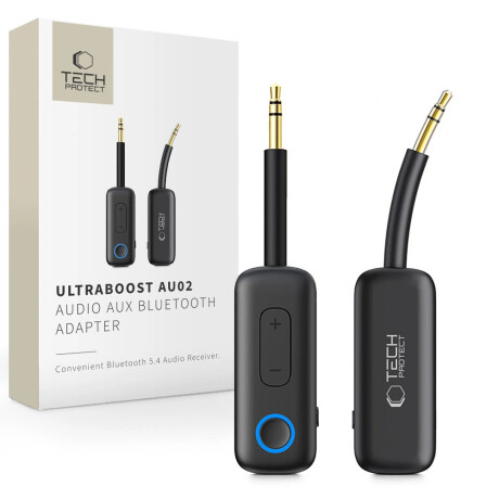 Tech-Protect AU02 AUX bluetooth audio adaptér, čierny