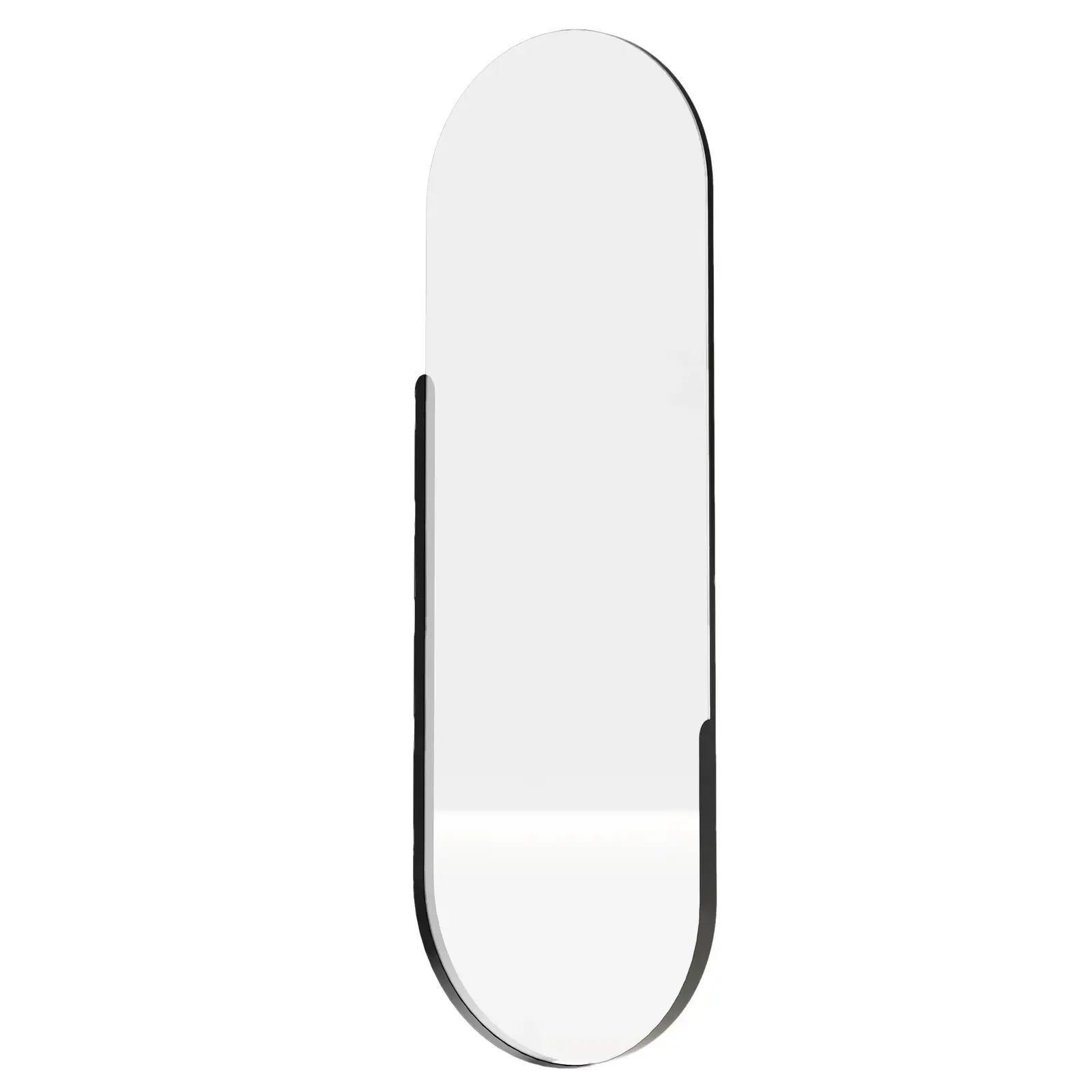 Nástěnné zrcadlo s LED osvětlením Brio 40x105 cm černé