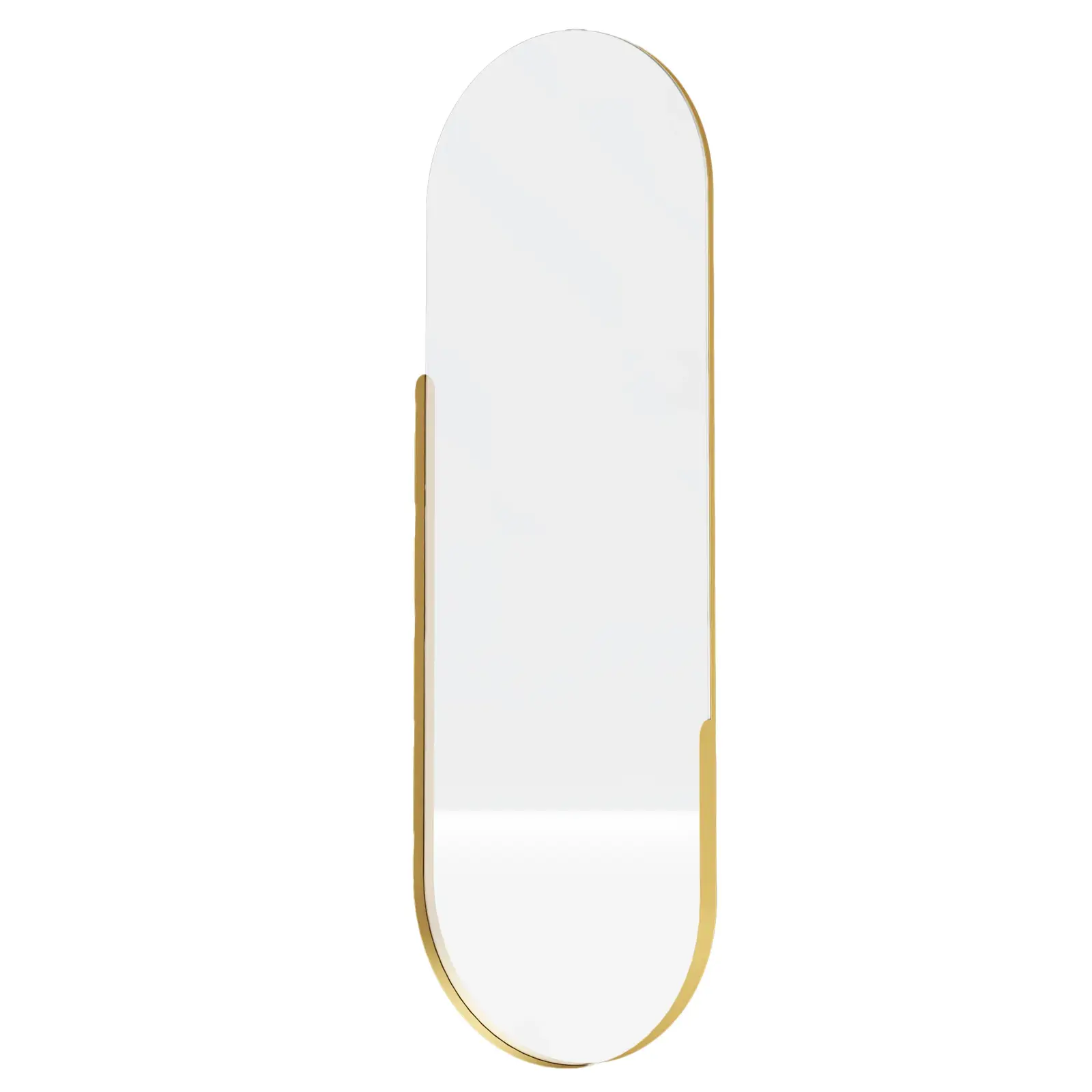 Nástěnné zrcadlo s LED osvětlením Brio 40x105 cm zlaté