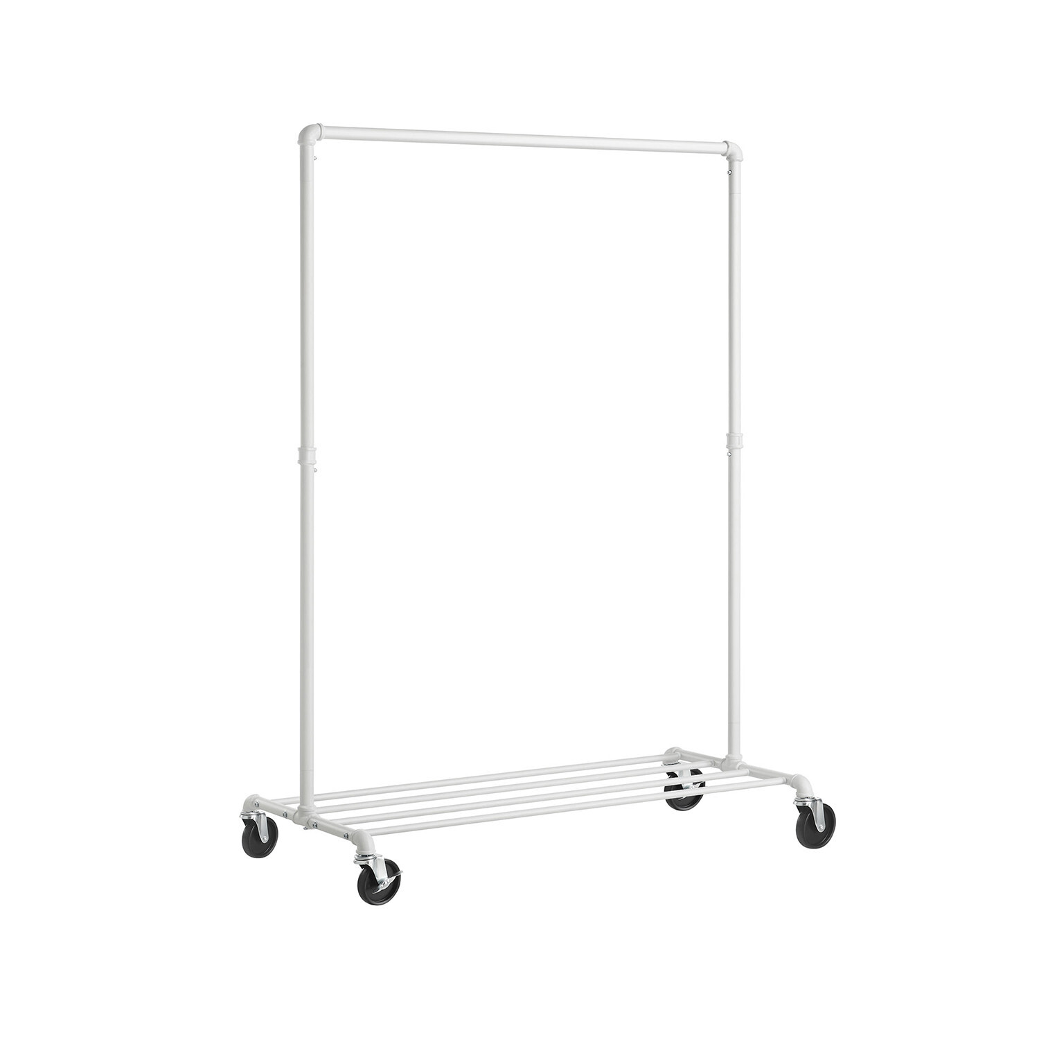 Pojízdný stojan na oblečení Clair 100 cm bílý